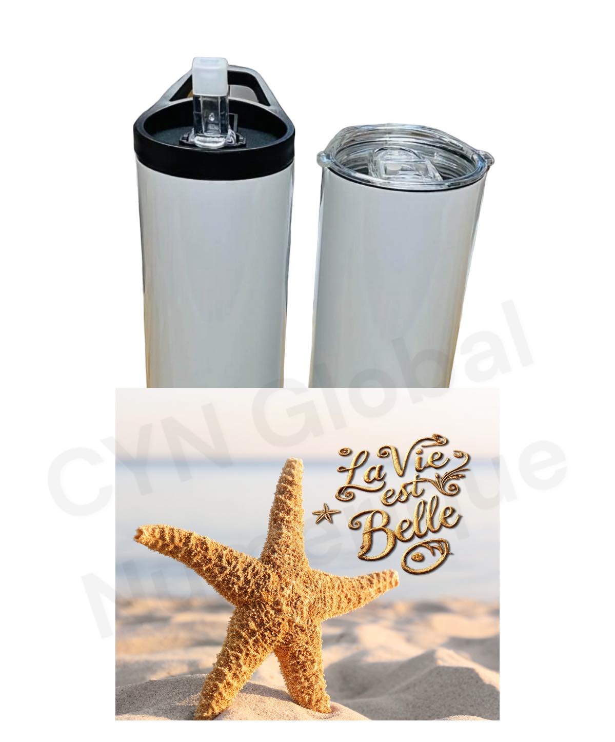 L'étoile , la vie est belle/ 9.25 x 8 - Tumbler-Sublimation-design -PNG/ 300 ppp / fichier numérique
